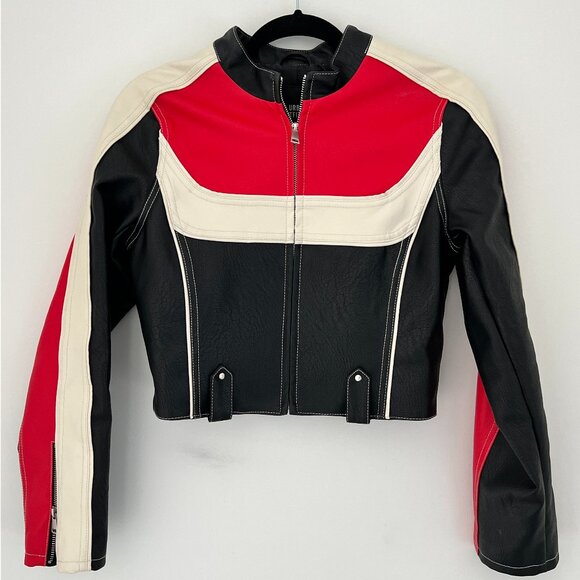 UO Urban Outfitters Faux Leather Moto Jacket - Picture 1 of 3